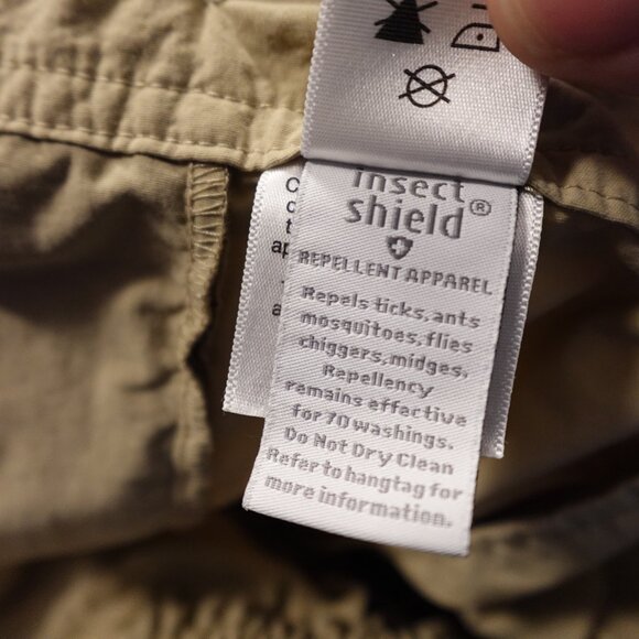 ExOfficio Insect Shield Convertible Pants Men’s 40x32 Beige Zip-Off Hiking Nylon - Picture 14 of 14